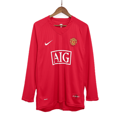 Retro RONALDO #7 Manchester United Domicile Maillot Manches Longues 2007/08