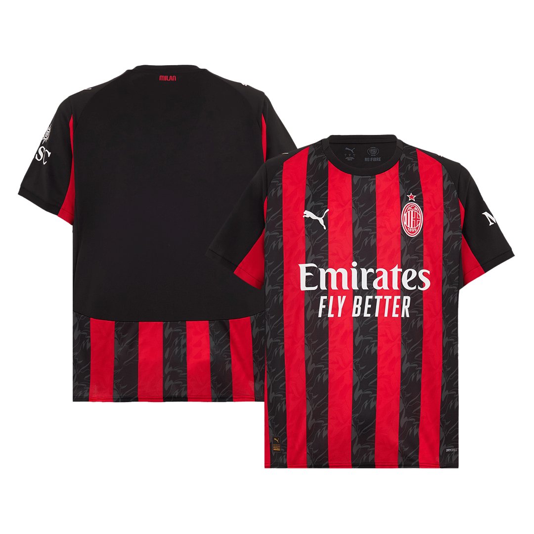Milan AC Domicile Maillot 2025/26 Grande Taille