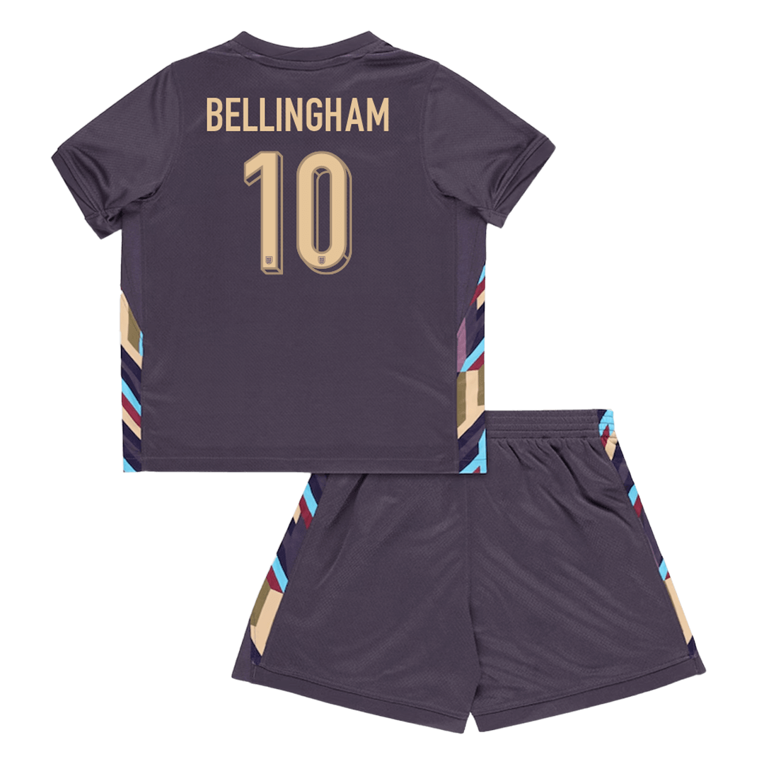 Maillot de Foot BELLINGHAM #10 Angleterre Extérieur Maillot Kit 2024 Junior