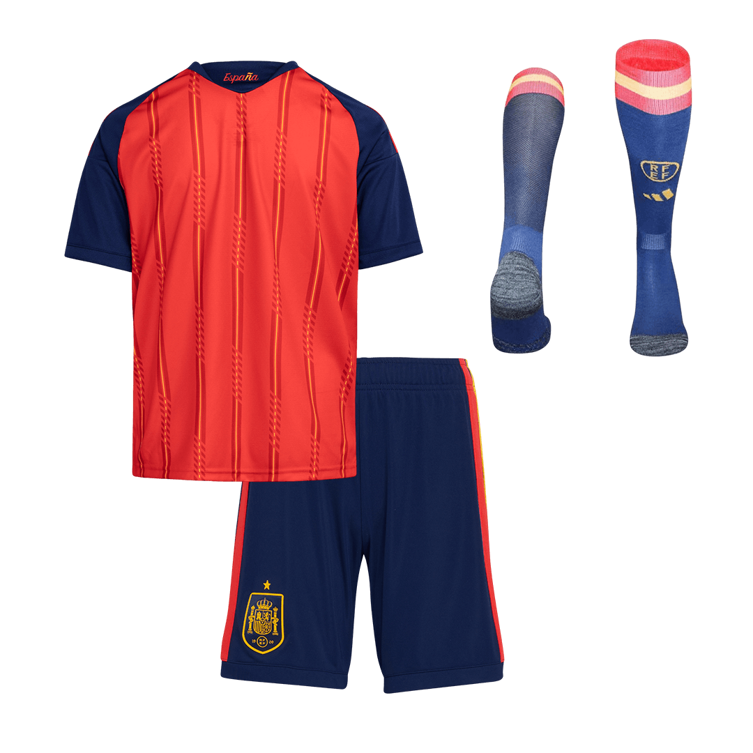 Espagne Domicile Maillot Kit - Coupe du Monde 2026 Enfant Rouge