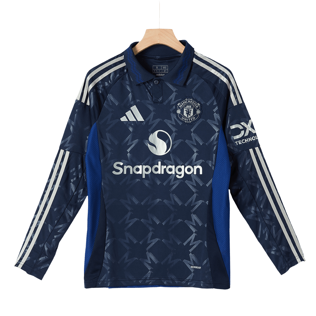 Manchester United Extérieur Maillot Manches Longues 2024/25 Grande Taille