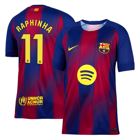 RAPHINHA #11 Barcelone Domicile Maillot 2025/26 Grande Taille