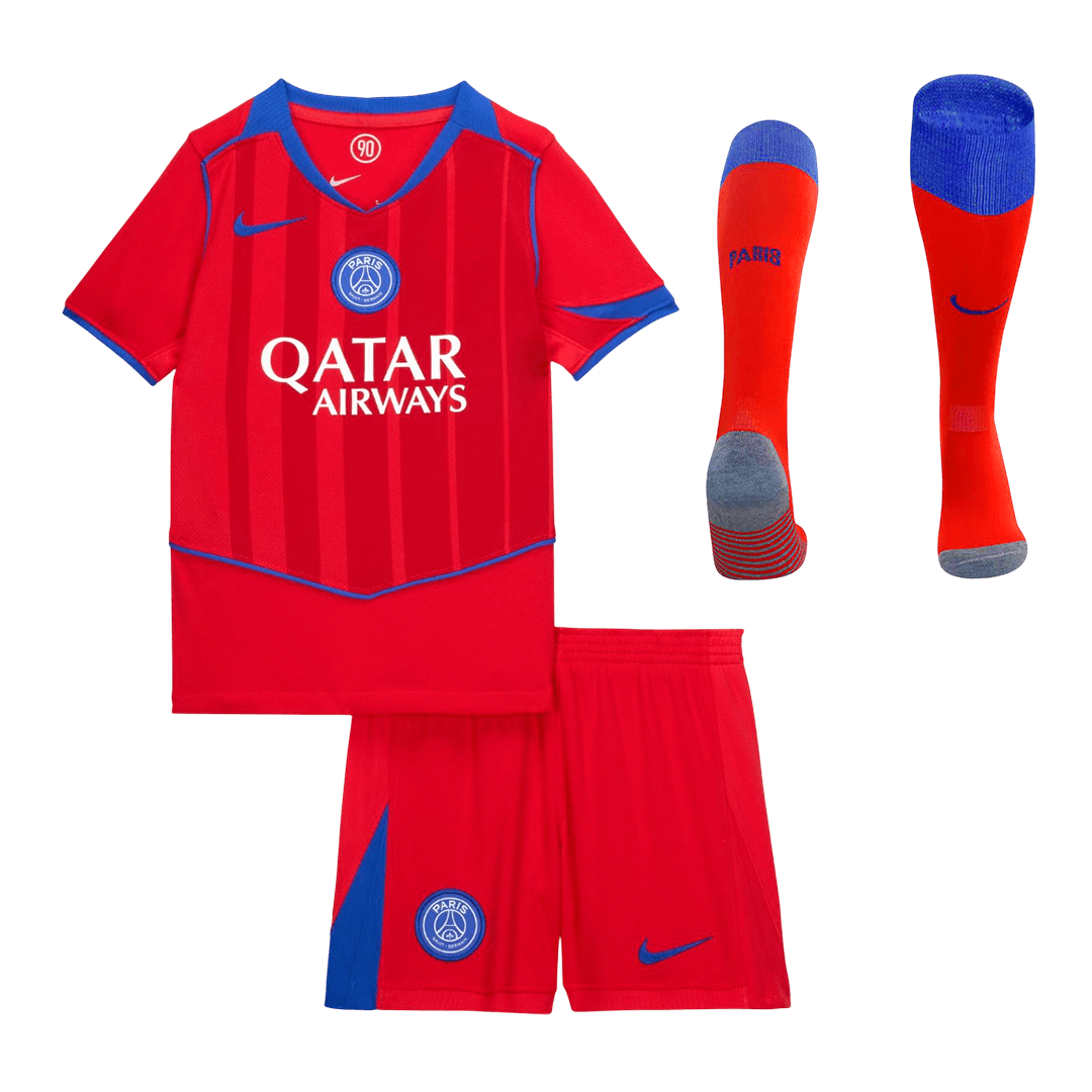 Les Paris Third Maillot Kit 2025/26 Enfant Rouge