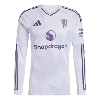 Manchester United Extérieur Maillot Manches Longues 2025/26 Grande Taille