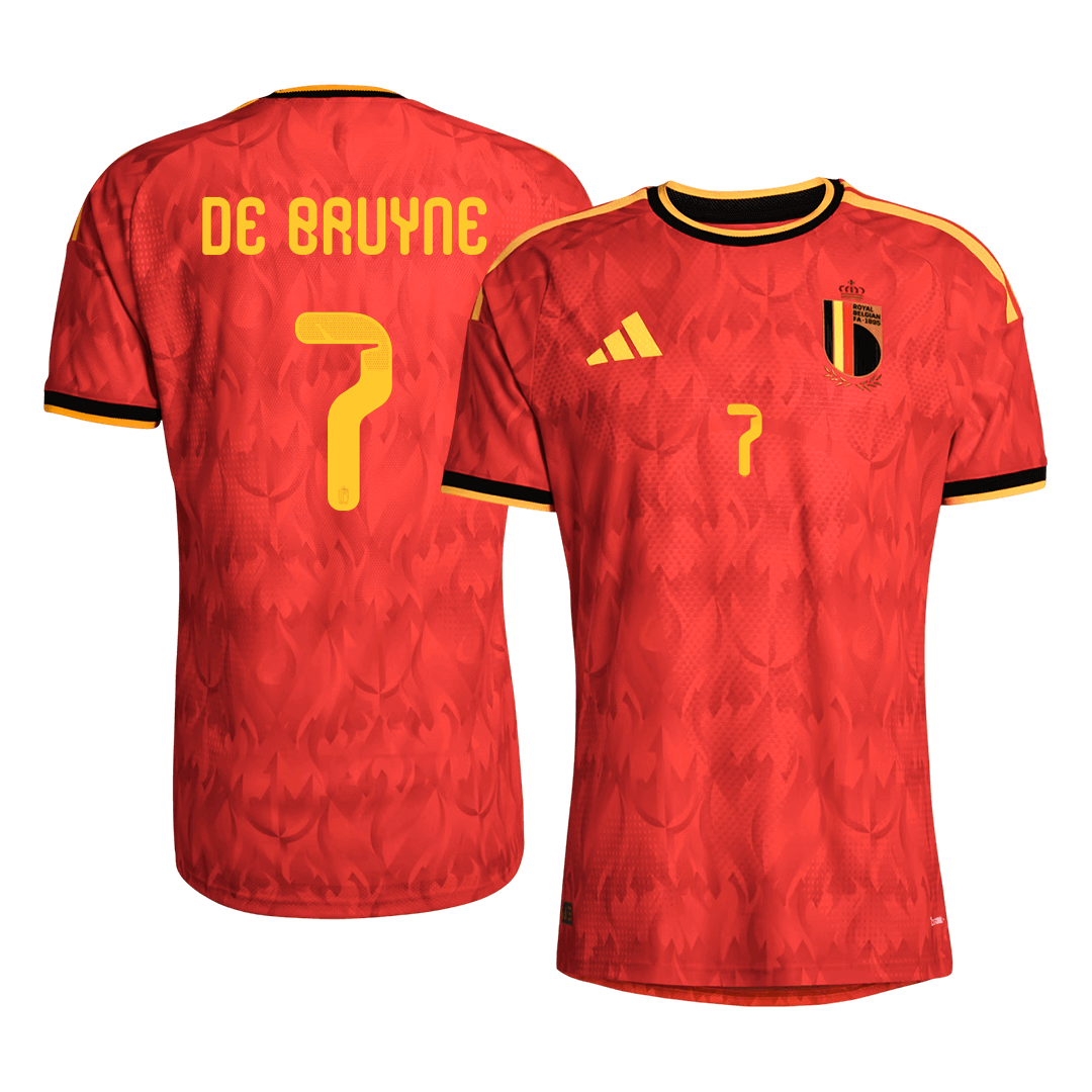 DE BRUYNE #7 België Thuisshirt - WK 2026 Rood Speler