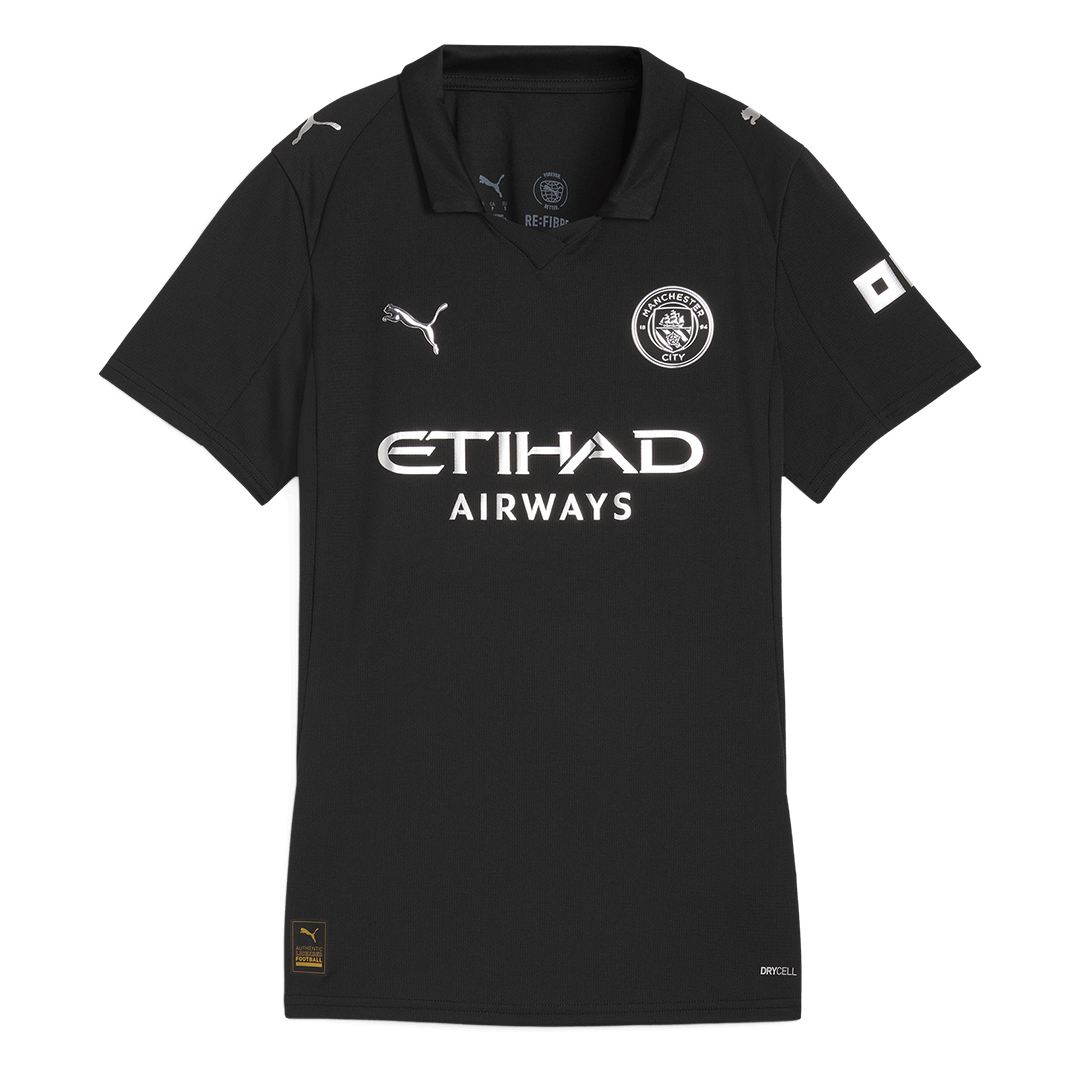 Dames Manchester City Uitshirt 2025/26 Zwart