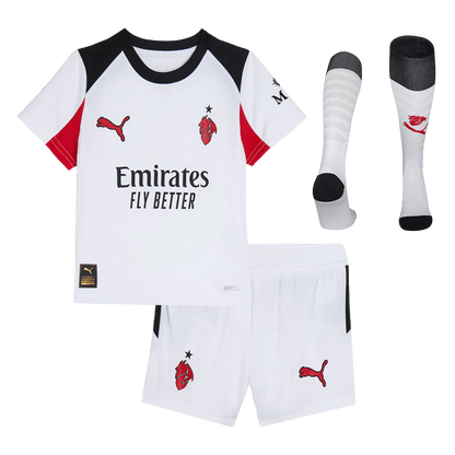 AC Milan Extérieur Maillot Kit 2025/26 Enfant Blanc