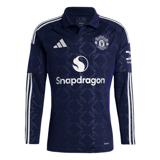 Manchester United Extérieur Maillot Manches Longues 2024/25 Grande Taille