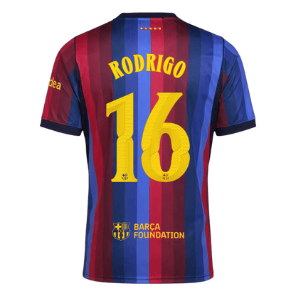 RODRIGO #16 Barcelone Domicile Maillot 2026/27 Blue&Garnet - UCL