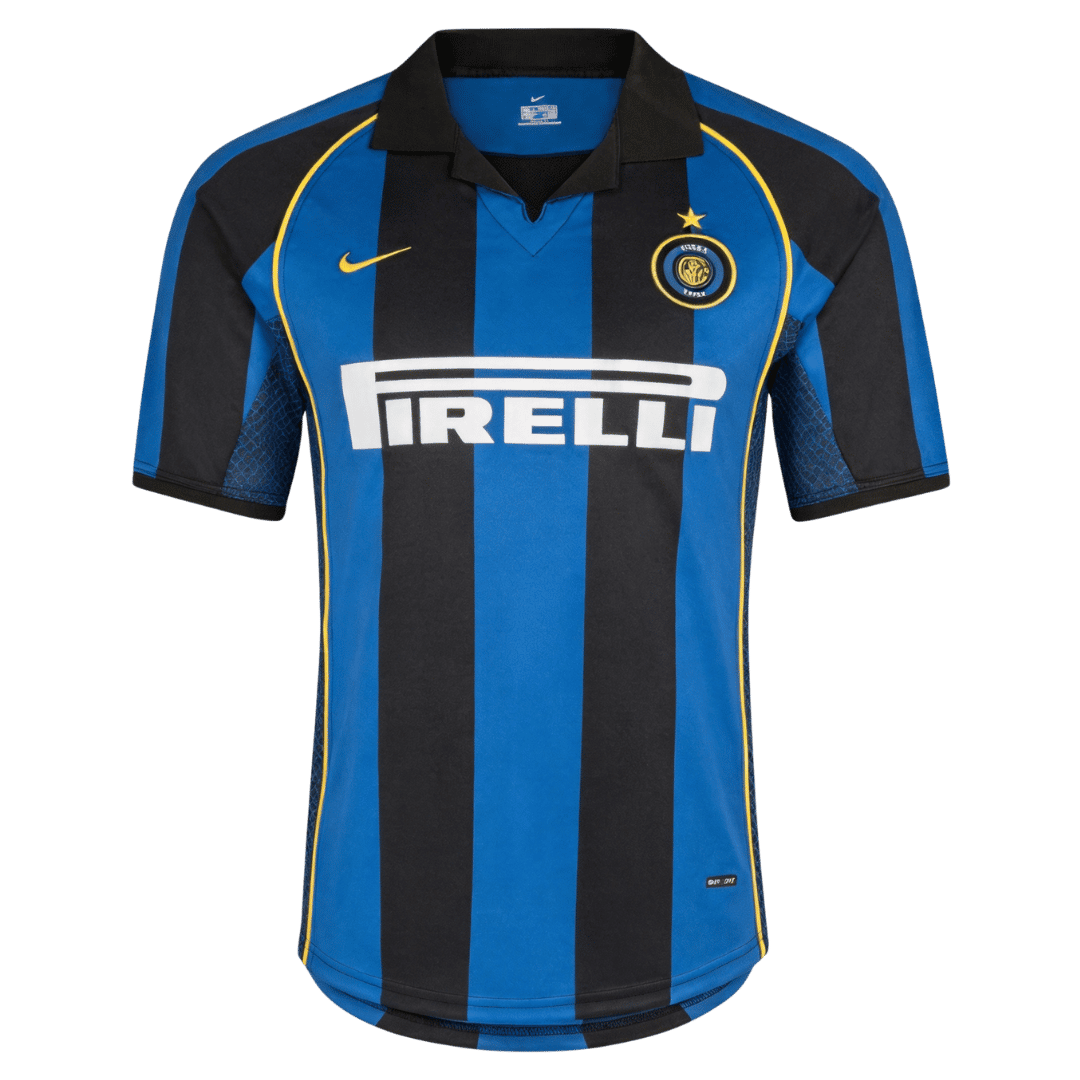 Retro Inter Milaan Thuisshirt 2001/02 Blauw&Zwart
