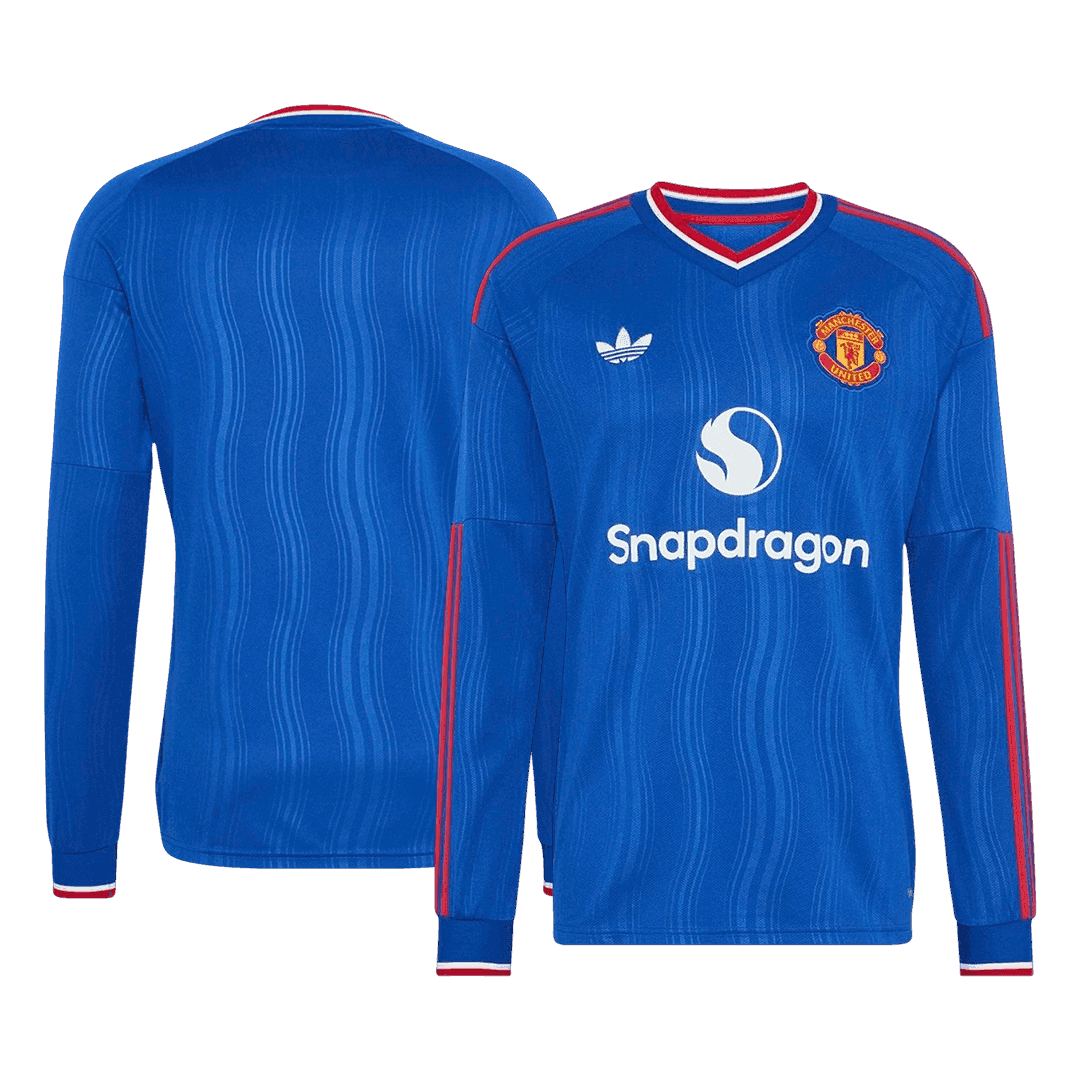 Manchester United Extérieur Maillot Manches Longues 2026/27 Bleu