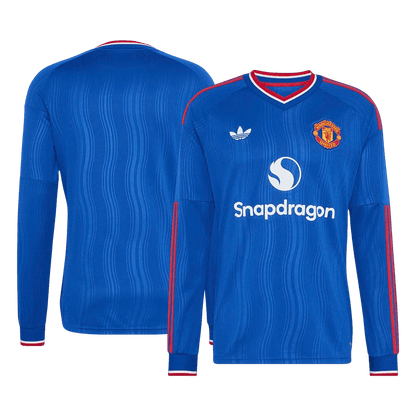 Manchester United Extérieur Maillot Manches Longues 2026/27 Bleu