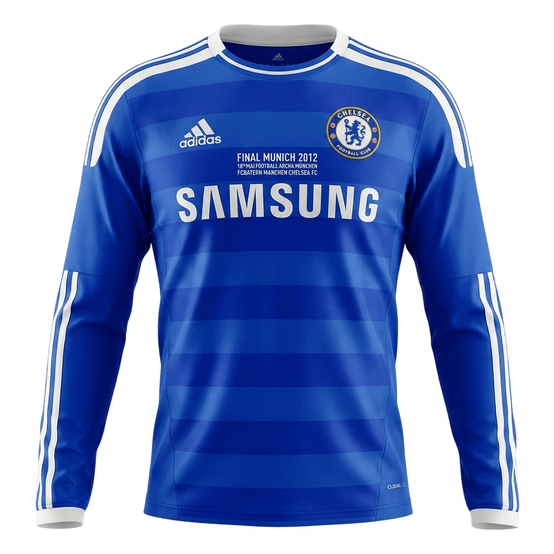 Retro Chelsea Domicile Maillot Manches Longues 2011/12 Bleu