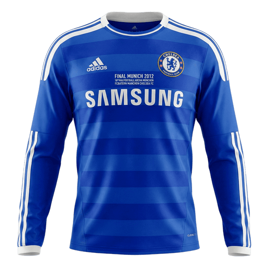 Retro Chelsea Domicile Maillot Manches Longues 2011/12 Bleu