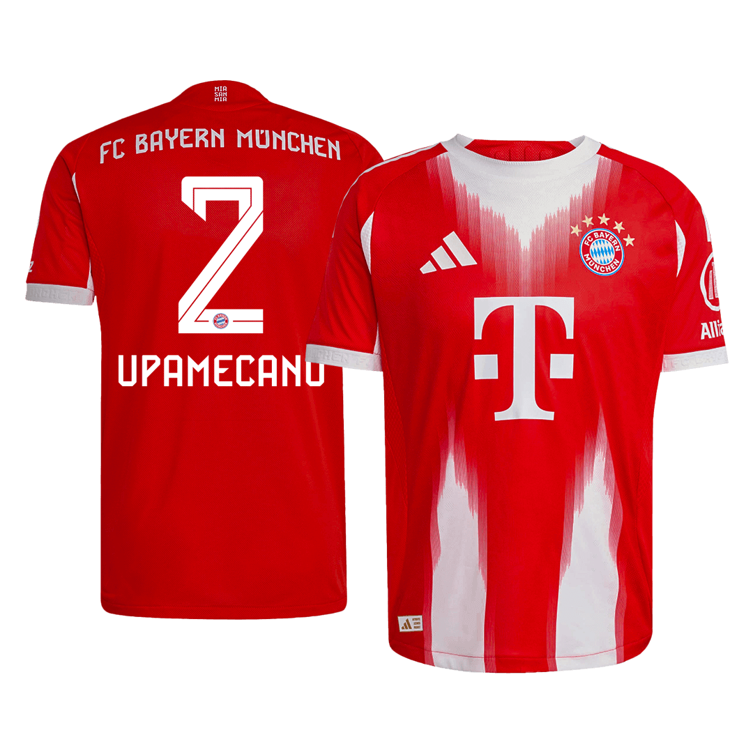 UPAMECANO #2 München Thuisshirt 2025/26 Rood Speler