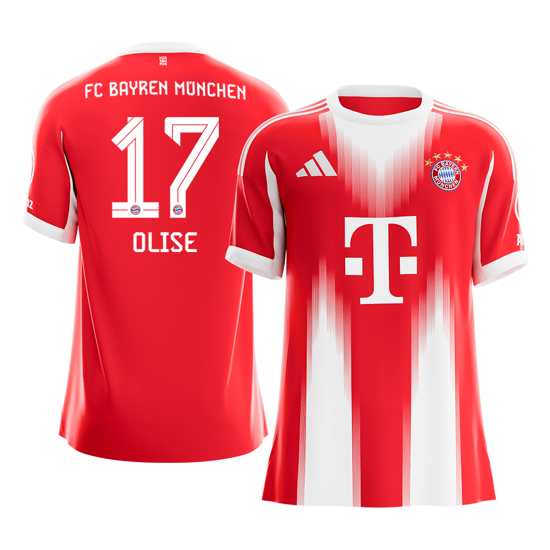 OLISE #17 München Thuis Shirt 2025/26 Rood - Geweldig