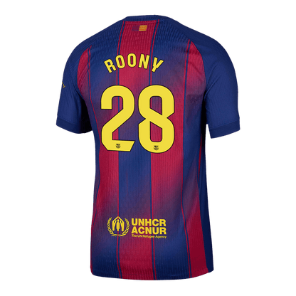 ROONY #28 Barcelone Domicile Maillot 2025/26 Rouge et Bleu Joueur
