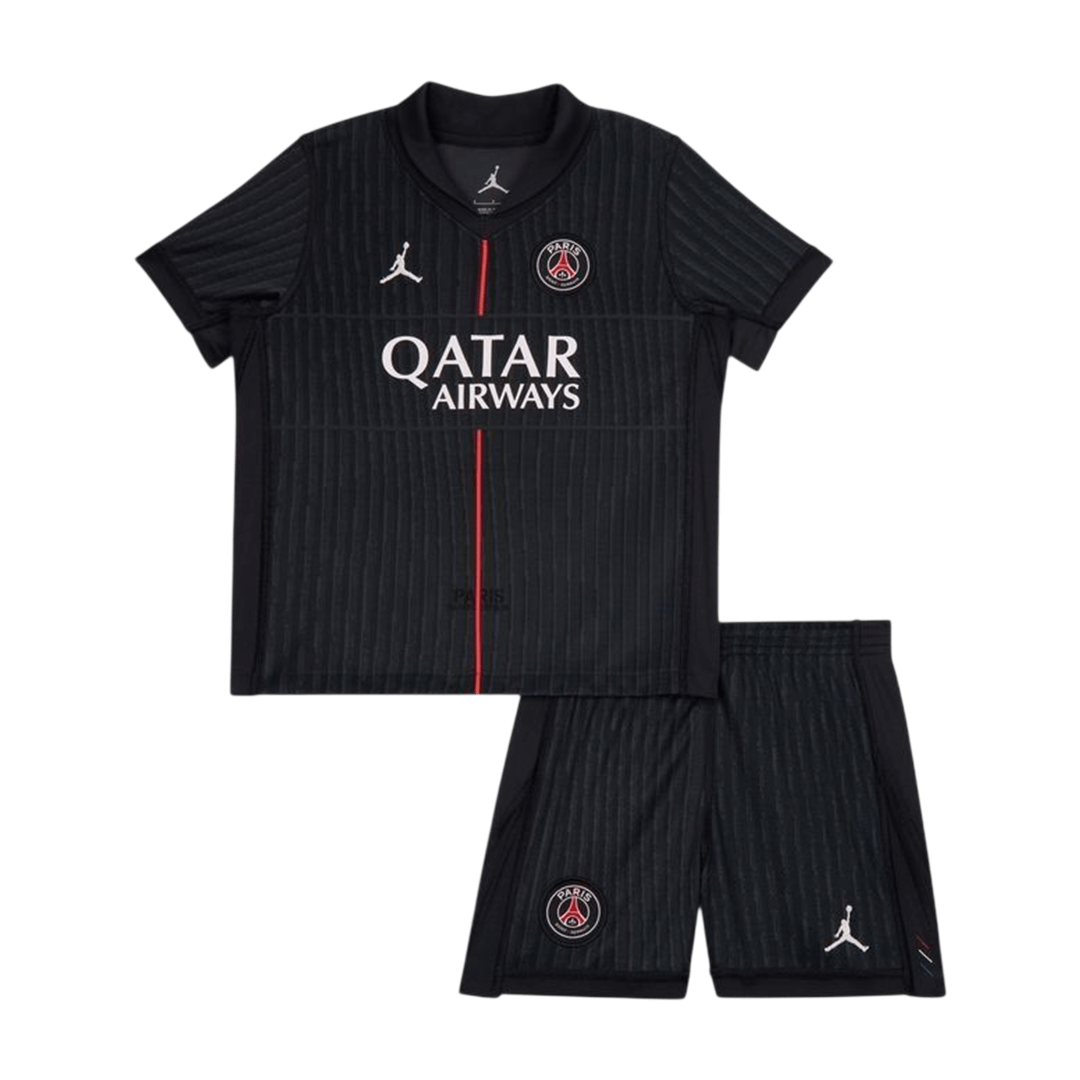 Les Paris Fourth Away Maillot Kit 2025/26 Enfant Noir