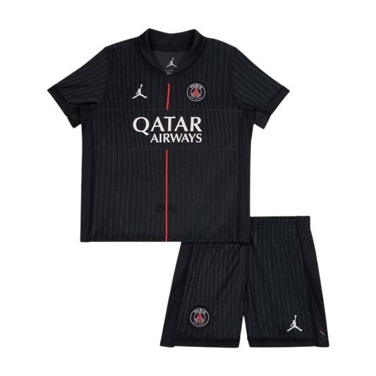 Les Paris Fourth Away Maillot Kit 2025/26 Enfant Noir