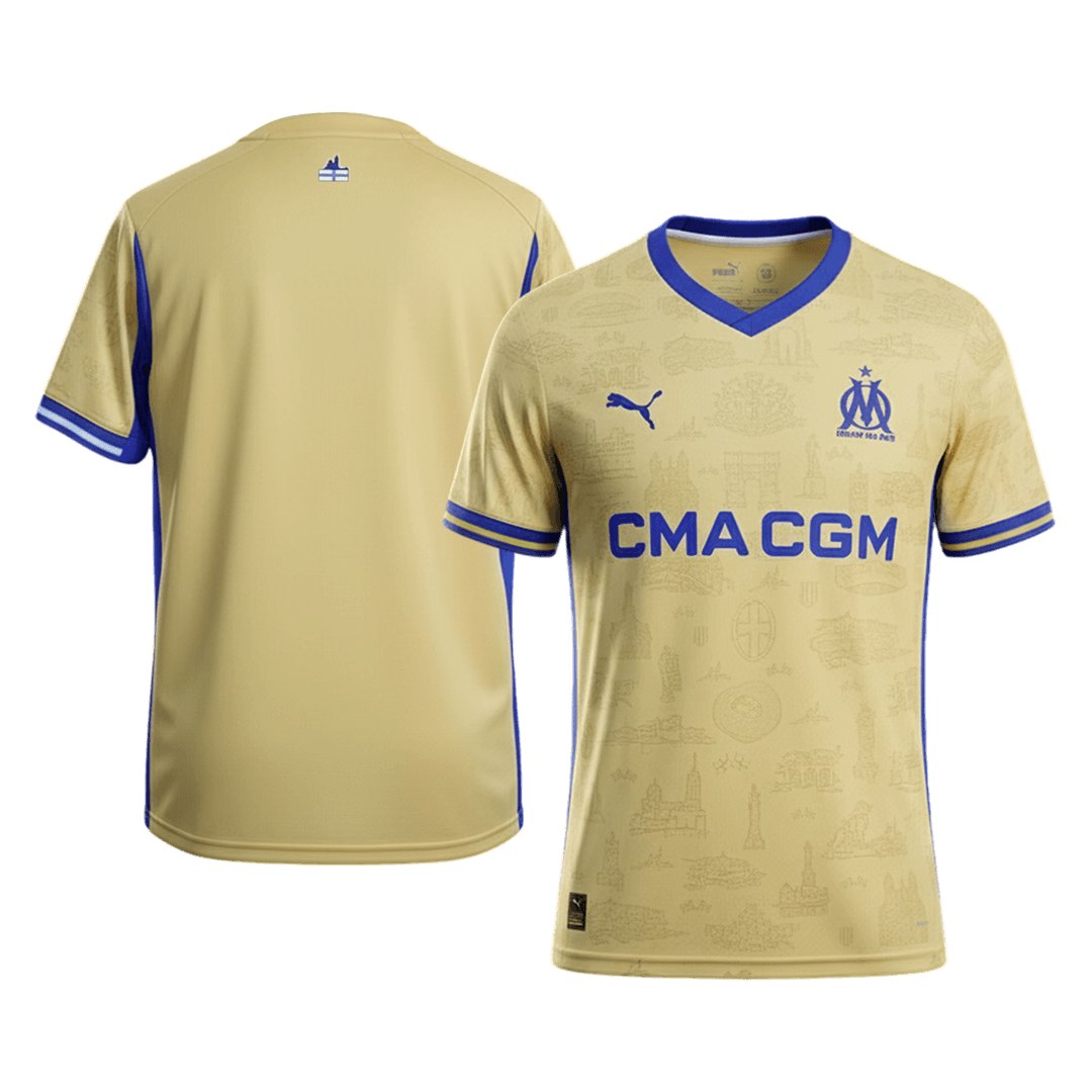 Olympique Marseille Vierde Shirt 2025/26 Geel Grote Maat