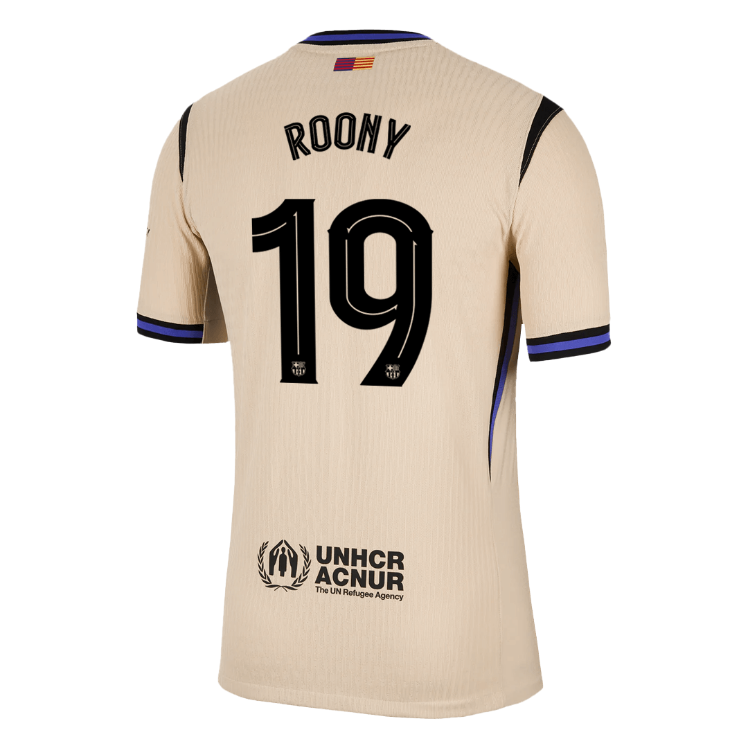 ROONY #19 Barcelone Extérieur Maillot 2025/26 Jaune Authentique - UCL