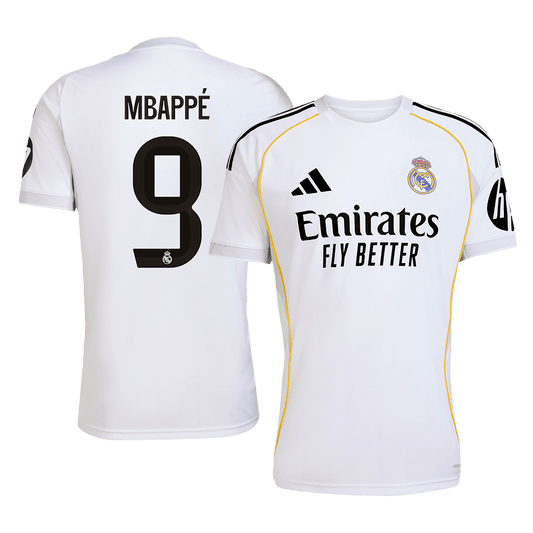 MBAPPÉ #9 Real Madrid Domicile Maillot 2025/26 Grande Taille