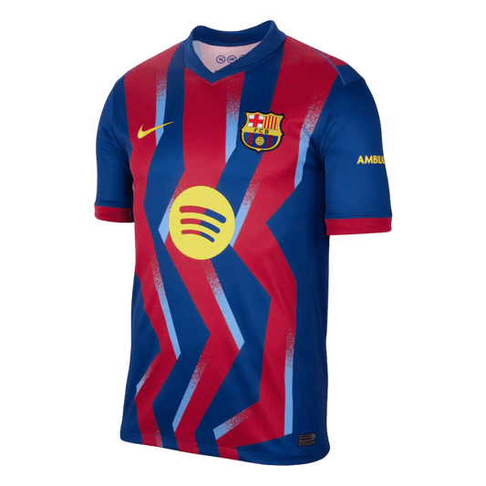 Barcelone Fourth Maillot 2025/26 Rouge&Bleu Grande Taille