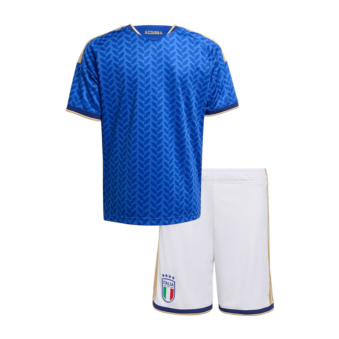 Italie Domicile Maillot Kit 2025/26 Enfant Bleu