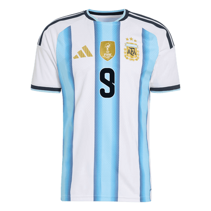 J.ÁLVAREZ #9 Argentine Domicile Maillot Coupe du Monde 2026 Blue&White Joueur