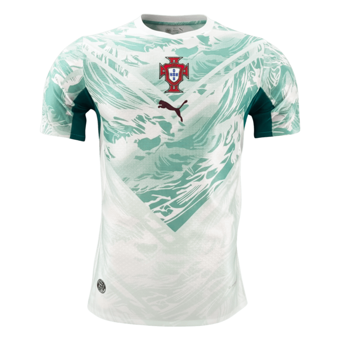 Portugal Extérieur Maillot Coupe du Monde 2026 White&Green Joueur Grande Taille
