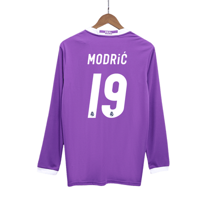 MODRIĆ #19 Vintage Real Madrid Extérieur Maillot Manches Longues 2016/17
