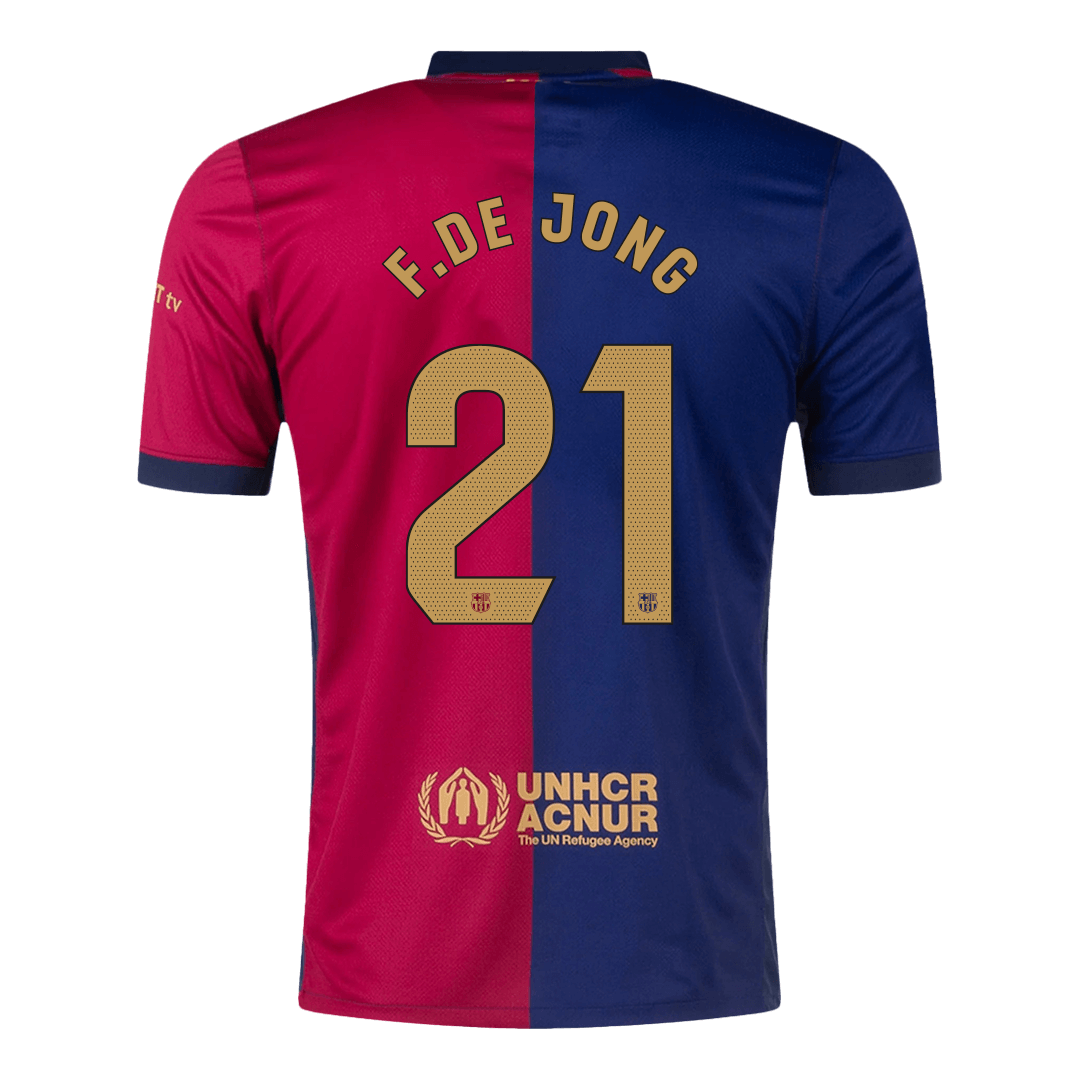 F.DE JONG #21 Barcelone Domicile Maillot 2024/25 Spotify Logo Without Text - Super - Mon Maillot Foot Store