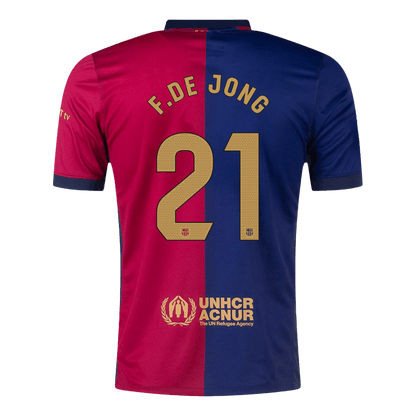 F.DE JONG #21 Barcelone Domicile Maillot 2024/25 Spotify Logo Without Text - Super - Mon Maillot Foot Store