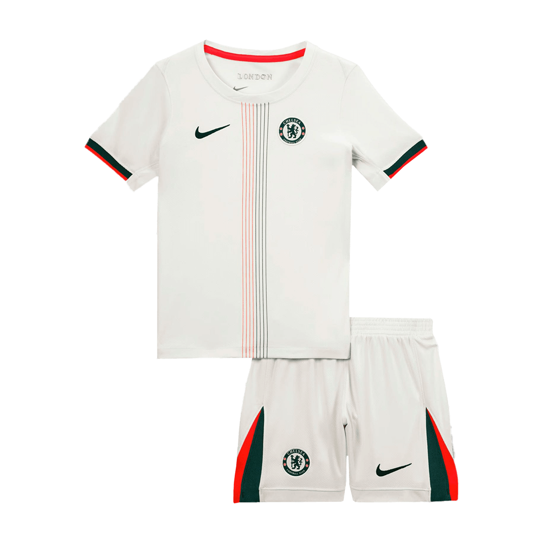 Chelsea Extérieur Maillot Kit 2025/26 Enfant Blanc