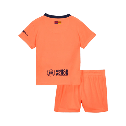 Barcelone Third Maillot Kit 2025/26 Junior Orange