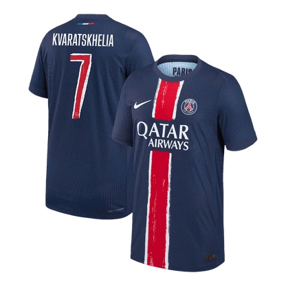 KVARATSKHELIA #7 Paris Saint-Germain Home Maillot 2024/25 Authentique - UCL