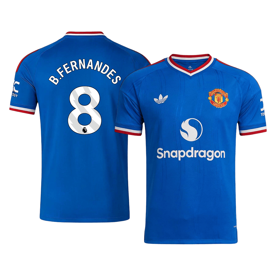 B. FERNANDES #8 Manchester United Extérieur Maillot 2026/27 Bleu