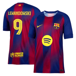 LEWANDOWSKI #9 Barcelone Domicile Maillot 2025/26 - UCL