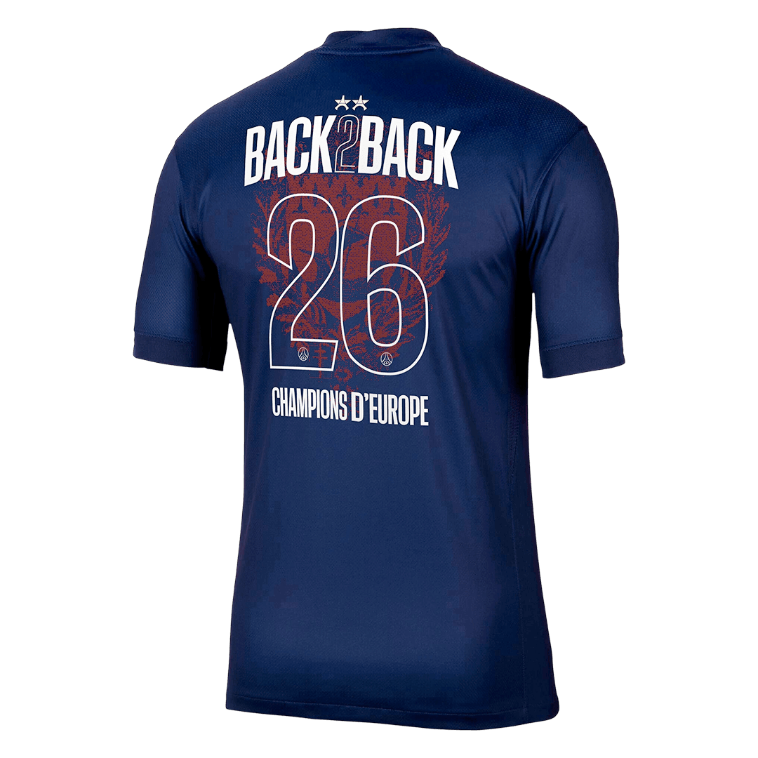 Champions of Europe #26 Les Paris Domicile Maillot 2025/26 Bleu marine - Super