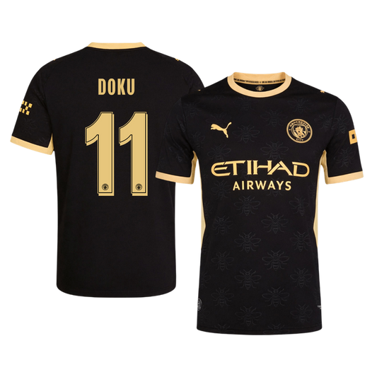 DOKU #11 Manchester City Extérieur Maillot 2026/27 Noir Joueur - UCL