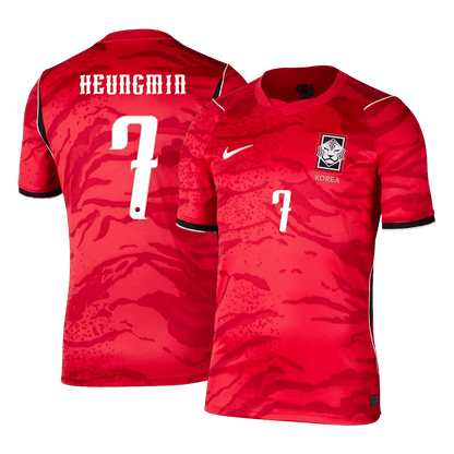 HEUNGMIN #7 Zuid-Korea Thuis Shirt - Wereldkampioenschap 2026 Rood