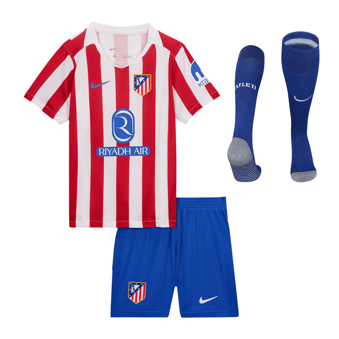 Atlético Domicile Maillot Kit 2025/26 Junior Red&White