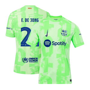 F.DE JONG #21 Barcelone Third Maillot 2024/25 Authentique - UCL