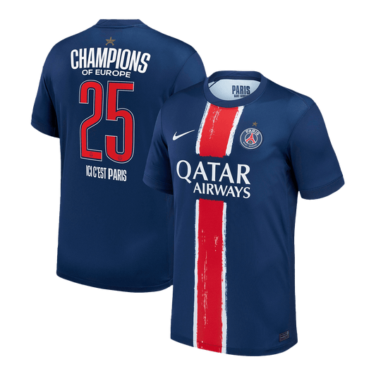 CHAMPIONS #25 Paris Saint-Germain Domicile Maillot 2024/25 - CHAMPIONS OF EUROPE