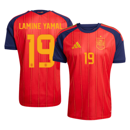 LAMINE YAMAL #19 Spanje Thuisshirt - WK 2026 Rood - Super