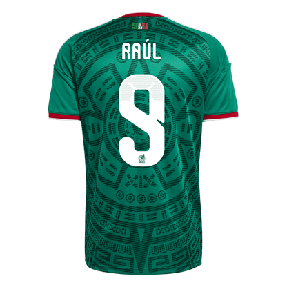 Raúl #9 Mexique Domicile Maillot - Coupe du Monde 2026 Vert