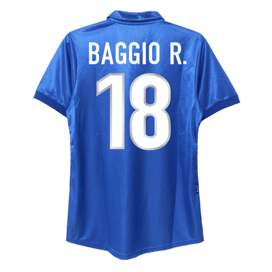 Vintage BAGGIO R. #18 Italie Domicile Maillot 1998