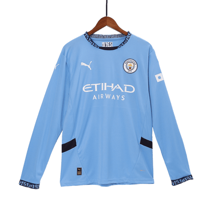 Manchester City Domicile Maillot Manches Longues 2024/25 Grande Taille