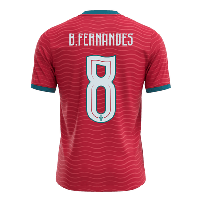 B.FERNANDES #8 Portugal Thuisshirt - WK 2026 Rood