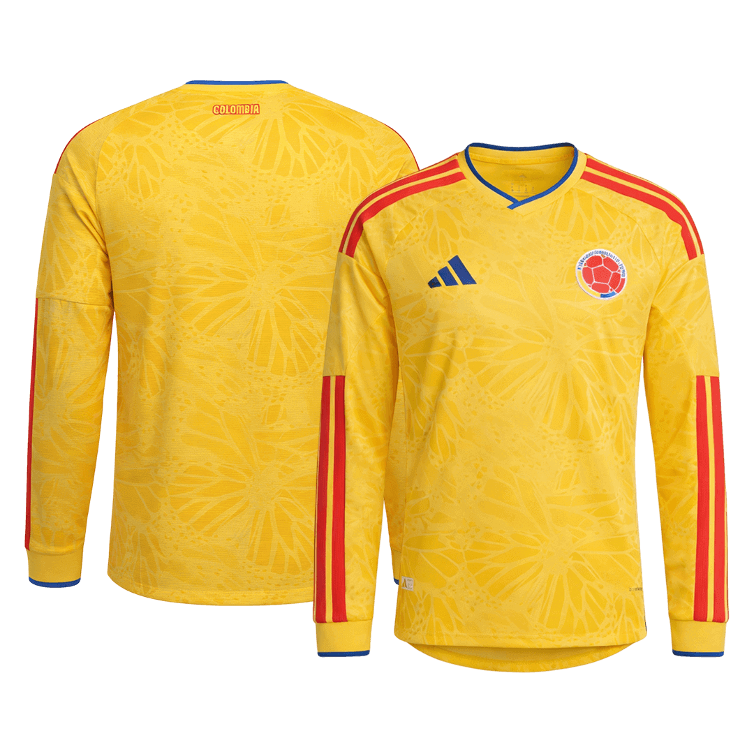 Colombie Domicile Maillot Manches Longues - Coupe du Monde 2026 Jaune Grande Taille